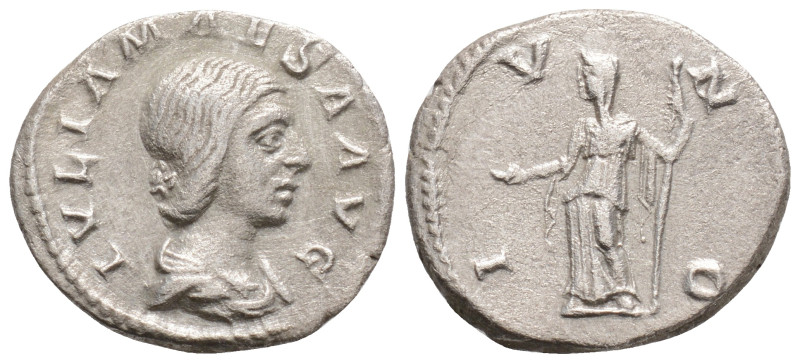 Julia Maesa AR Denarius. Antioch, AD 218-220. IVLIA MAESA AVG, draped bust right...