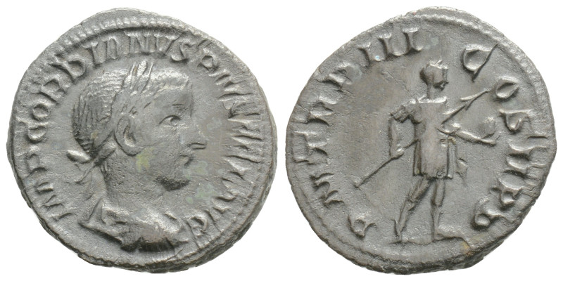 Gordian III AR Denarius. Rome, AD 240. Laureate, draped, and cuirassed bust righ...