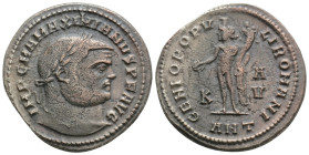 MAXIMIANUS HERCULIUS (First reign, 286-305). Follis. Antioch. Obv: IMP C M A MAXIMIANVS P F AVG. Laureate head right. Rev: GENIO POPVLI ROMANI / ANT. ...
