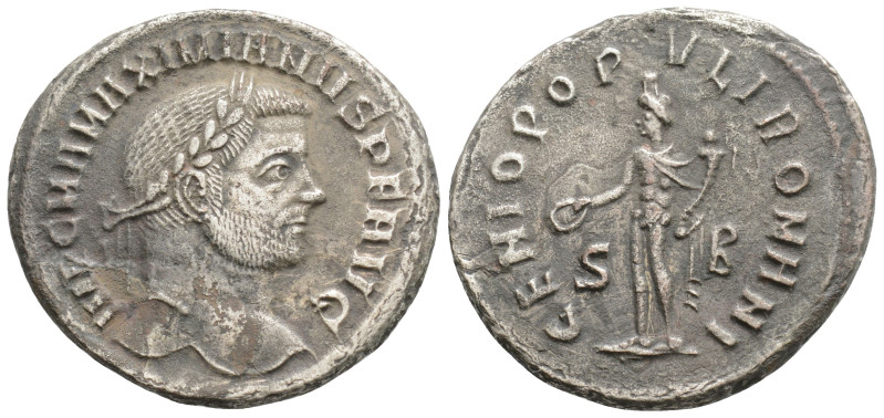 MAXIMIANUS HERCULIUS (Second reign, 307-308). Follis. Treveri.
Obv: IMP C VAL M...