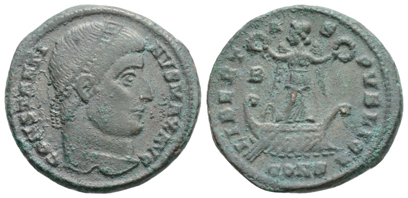 Constantine I Æ Nummus. Constantinople, AD 327. CONSTANTINVS MAX AVG, laureate h...