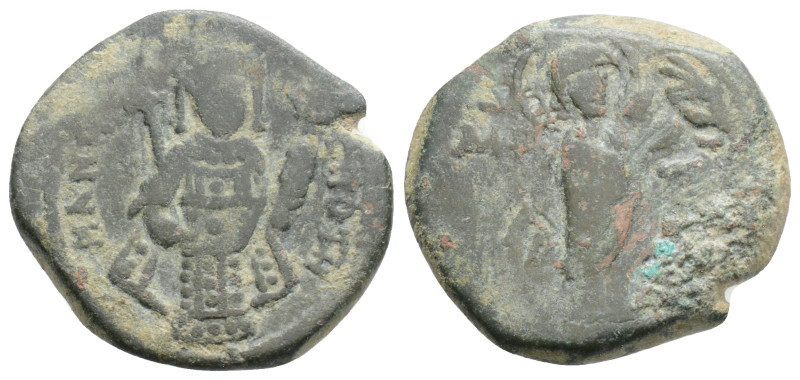 Manuel I Comnenus Æ Tetarteron. Constantinople, AD 1152-1167. Theotokos, orans, ...