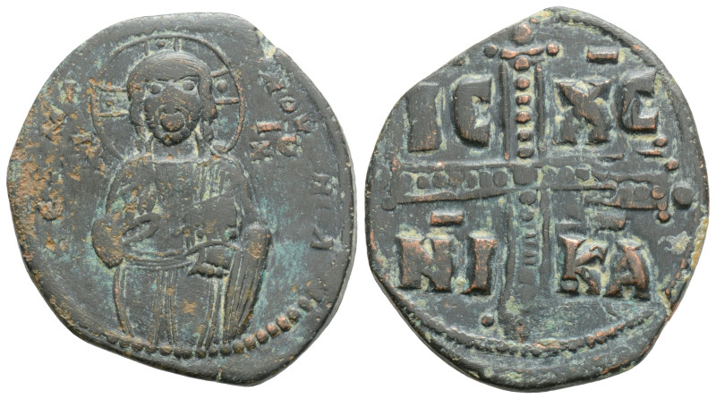 Anonymous Æ 40 Nummi. Class C, attributed to Constantine IX. Constantinople, AD ...