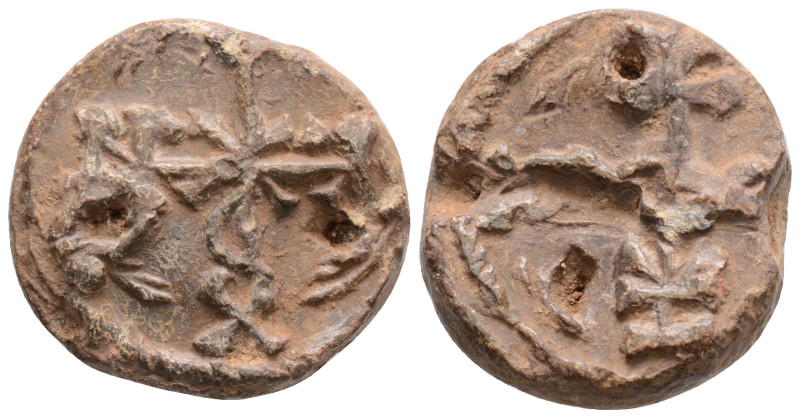 Byzantine Lead Seal (9th- 10th centuries) 
12.9g 21.8mm