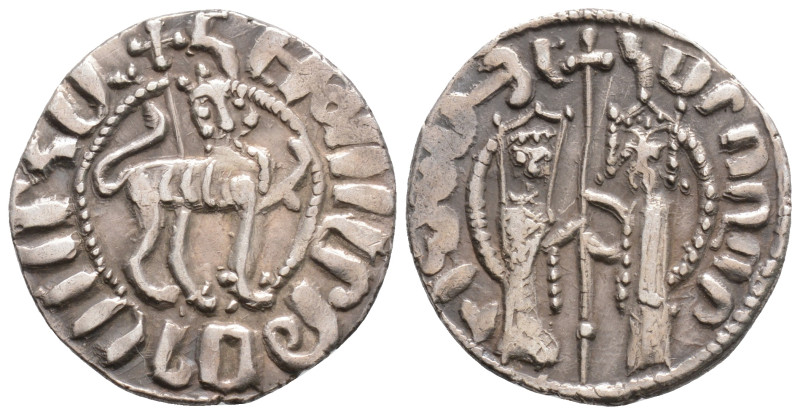 Armenia, Cilician Armenia (1226-1270 AD) Hetoum I AR Tram. Hetoum and Queen Zabe...