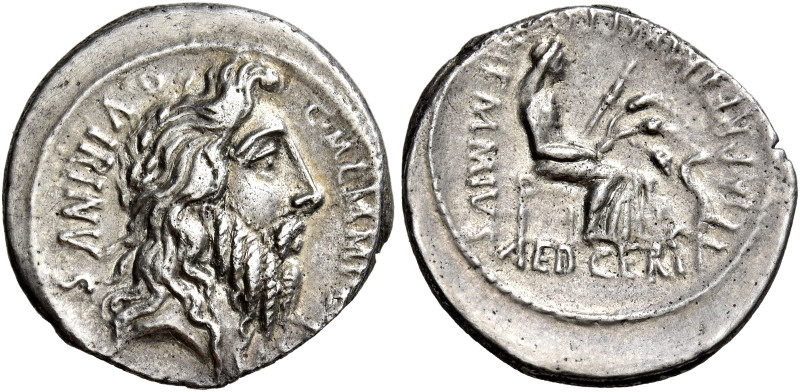 C. Memmius C. f 

Denario 56, AR 3,63 g. MEMMI C F – QVIRINVS Testa laureata d...