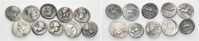 Lotti 

Lotto di dieci monete. C. Aburius Geminus. Denario circa 134, AR 2,97 g. Babelon Aburia 1. Syd. 490. Cr. 244/1. P. Maenius Antiaticus M. f. ...