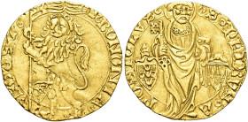 Bologna. Pio II (Enea Silvio Piccolomini), 1458-1464 

Ducato papale o bolognino, AV 2,84 g. BONONIA – DOCET Leone vessillifero rampante a s.; nel c...
