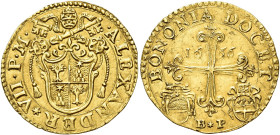 Bologna. Alessandro VII (Fabio Chigi), 1655-1667 

Scudo 1656, AV 3,27 g. ALEXANDER VII P M Stemma sormontato da triregno e chiavi decussate. Rv. BO...