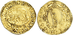 Montalcino. Repubblica di Siena, 1555-1559 

Scudo 1559, AV 3,32 g. + R P SEN IN MONTE ILICINO Lupa che allatta i gemelli; sotto, 15 Lettera A cerch...