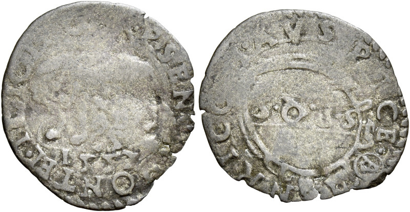 Montalcino. Repubblica di Siena, 1555-1559 

Mezza parpagliola da 5 quattrini ...