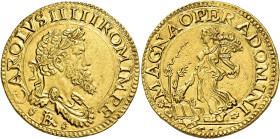 Napoli. Carlo d’Asburgo re di Spagna, delle due Sicilie etc. 1516-1554, V come imperatore del S.R.I. dal 1519 

Da 4 scudi o quadrupla, AV 13,41 g. ...