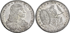 Napoli. Carlo II di Spagna, 1665-1700. II periodo: re di Spagna, 1674-1700 

Mezzo ducato 1684, AR 14,07 g. CAROLVS II D G HISP ET VTR SICIL REX Bus...