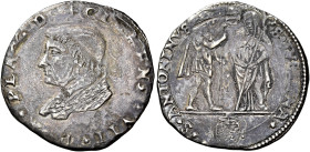 Piacenza. Clemente VII (Giulio de’Medici), 1523-1534 

Giulio, AR 3,34 g. CLEMENS VII P M PLAC’ D Busto a s. con piviale ornato. Rv. S ANTONINVS – S...