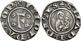 Pisa. Repubblica. Emissioni a nome di Federico I, 1155-1312 

Grosso da 12 denari 1220-1250, AR 1,44 g. + IMPERATOR Nel campo F accostata da quattro...