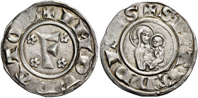 Pisa. Repubblica. Emissioni a nome di Federico I, 1155-1312 

Grosso da 12 denari 1220-1250, AR 1,68 g. + IMPERATOR Nel campo F accostata da quattro...