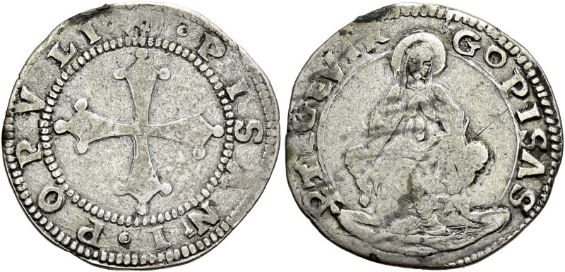 Pisa. Seconda Repubblica, 1495-1509 

Grossone, AR 2,93 g. + POPVLI PISANI Cro...