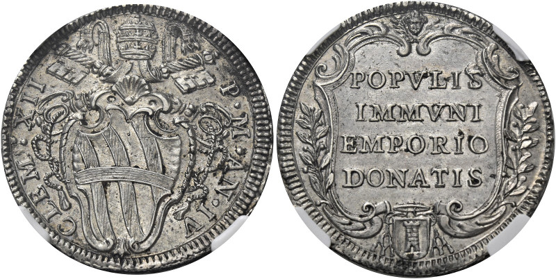 Roma. Clemente XII (Lorenzo Corsini), 1730-1740 

Testone anno IV, AR. CLEM XI...