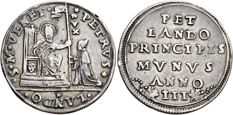 Venezia. Pietro Lando, 1539-1545 

Osella anno III (1541), AR 9,47 g. S M VENE...