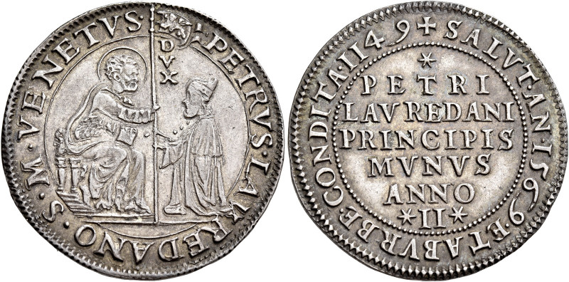 Venezia. Pietro Loredan, 1567-1570 

Osella anno II/1569, AR 9,73 g. S M VENET...