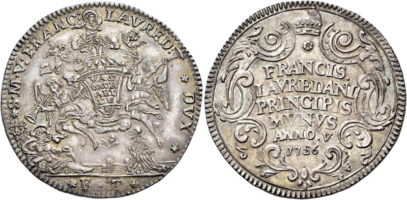 Venezia. Francesco Loredan, 1752-1762 

Osella anno V/1756, AR 9,78 g. S M V F...