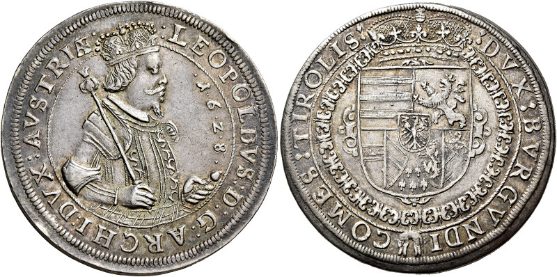 Arciduca Leopoldo V – Erzherzog Leopold V (1619-1632). 

Tallero 1628 Hall, AR...