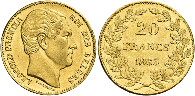 Leopoldo I, 1831-1865. 

Da 20 franchi 1865 Bruxelles. Varesi 224. Friedberg 4...