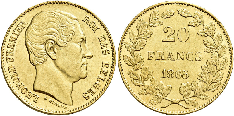 Leopoldo I, 1831-1865. 

Da 20 franchi 1865 Bruxelles. Varesi 224. Friedberg 4...