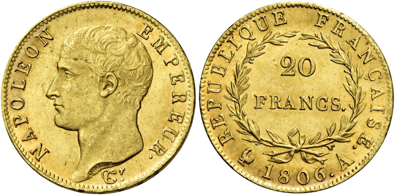 Imperatore, 1804-1814. 

Da 20 franchi 1806 A – Parigi. Varesi 267. Gadoury 10...