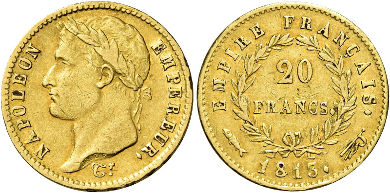 Imperatore, 1804-1814. 

Da 20 franchi 1813 bandiera – Utrecht. Varesi 318. Ga...