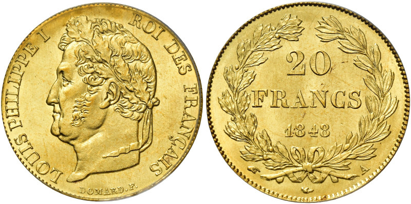 Luigi Filippo, 1830-1848. 

Da 20 franchi 1848 A – Parigi. Varesi 441. Gadoury...