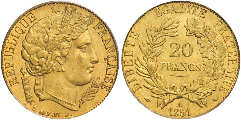 Seconda Repubblica, 1848-1852. 

Da 20 franchi 1851 A – Parigi. Cerere. Varesi...