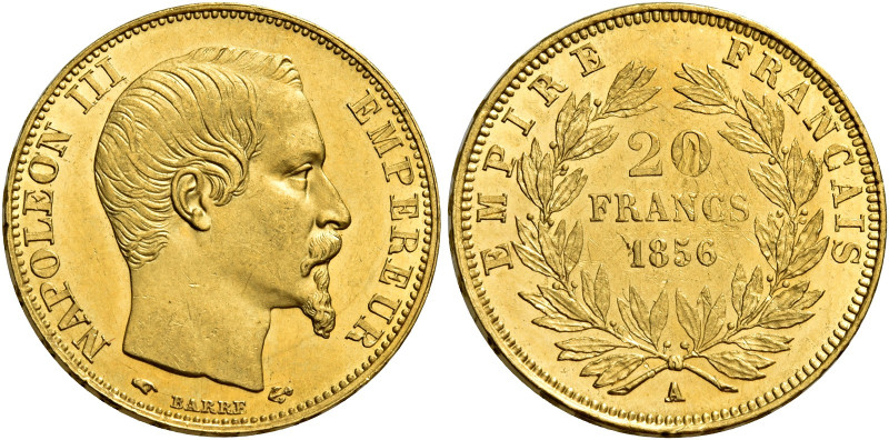 Napoleone III imperatore, 1852-1870. 

Da 20 franchi 1856 A – Parigi. Varesi 4...
