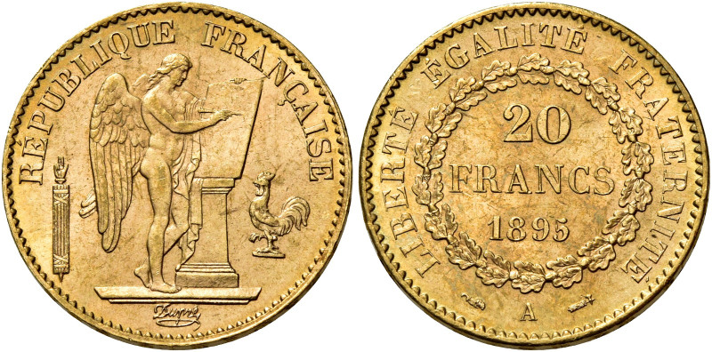 Terza Repubblica, 1870-1940. 

Da 20 franchi 1895 A – Parigi. Varesi 509. Gado...