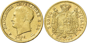 Milano. Napoleone I imperatore, 1804-1814. 

Da 20 lire 1808 M. Varesi 156. Pagani 18. Crippa 26/A. MIR 489/1. Gadoury IT 30. Friedberg 7. BB