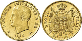 Milano. Napoleone I imperatore, 1804-1814. 

Da 20 lire 1812 M. Puntali sagomati. Varesi 161. Pagani 22a. Crippa 26/E. MIR 489/5. Gadoury IT 30. Fri...