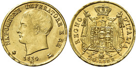 Milano. Napoleone I imperatore, 1804-1814. 

Da 20 lire 1814 M. Puntali sagomati. Varesi 165. Pagani 24a. Crippa 26/G. MIR 489/7. Gadoury IT 30. Fri...