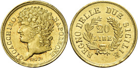 Napoli. Gioacchino Murat, 1808-1815. Monetazione decimale, 1811-1815. 

Da 20 lire 1813 rami corti. Varesi 183. Pagani 56d. Pannuti-Riccio 10. MIR 4...