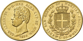 Savoia. Carlo Alberto, 1831-1849. 

Da 20 lire 1839 Torino. Varesi 49. Pagani 189. MIR 1045o. Friedberg 1142. Buon BB