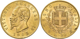 Savoia. Vittorio Emanuele II re d’Italia, 1861-1878. 

Da 20 lire 1863 Torino. Varesi 100. Pagani 457. MIR 1078d. Friedberg 11. Fdc Ex asta Raffaele...