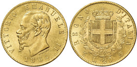 Savoia. Vittorio Emanuele II re d’Italia, 1861-1878. 

Da 20 lire 1864 Torino. Varesi 101. Pagani 458. MIR 1078e. Friedberg 11. q.Fdc