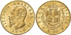 Savoia. Vittorio Emanuele II re d’Italia, 1861-1878. 

Da 20 lire 1868 Torino. Varesi 105. Pagani 462. MIR 1078i. Friedberg 11. Migliore di Spl