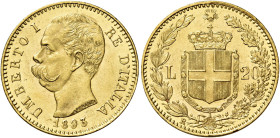 Savoia. Umberto I re d’Italia, 1878-1900. 

Da 20 lire 1893 Roma. Varesi 131. Pagani 587. MIR 1098r. Friedberg 21. Fdc