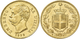 Savoia. Umberto I re d’Italia, 1878-1900. 

Da 20 lire 1893 Roma. Varesi 131. Pagani 587. MIR 1098r. Friedberg 21. Fdc