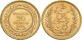 Ali Bey, 1882-1902. 

Da 20 franchi 1891 Parigi. Varesi 685. Friedberg 12. Migliore di Spl