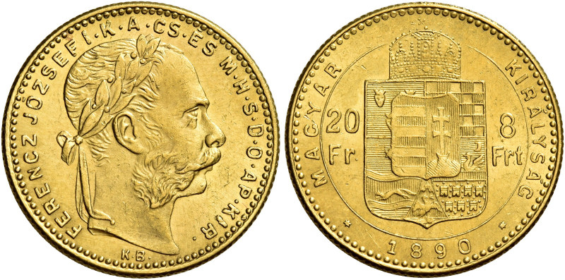 Francesco Giuseppe d’Asburgo-Lorena imperatore, 1848-1916. 

Da 20 franchi o 8...