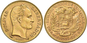 Repubblica, 1823-. 

Da 20 bolivares 1912 Parigi. Varesi 761. Friedberg 5c. Spl