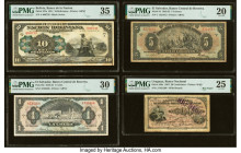 Bolivia, El Salvador & Uruguay Group Lot of 4 Examples PMG Choice Very Fine 35; Very Fine 30; Very Fine 25; Very Fine 20. Minor stains are noted on Pi...