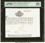 Brazil Portuguese Admin Various Amounts 4.8.1777 Pick A101 PMG Choice Extremely Fine 45. An ink burn is noted on this example. 

HID09801242017

© 202...