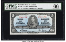 Canada Bank of Canada $5 2.1.1937 BC-23b PMG Gem Uncirculated 66 EPQ. 

HID09801242017

© 2022 Heritage Auctions | All Rights Reserved